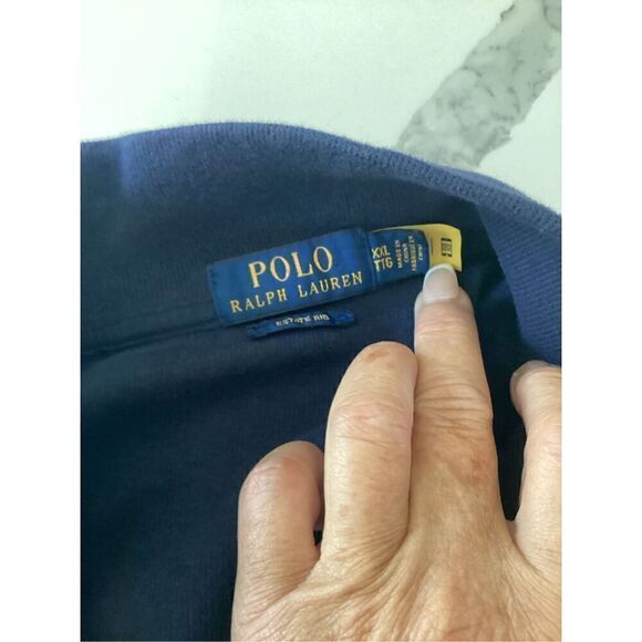 Polo Ralph Lauren Estate Rib 1/4 Zip Pullover Sz 2XLT Blue - Picture 3 of 7